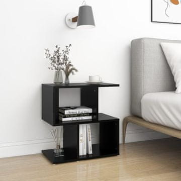 Vidaxl vidaXL Nočna omarica, črna, 50x30x51,5 cm, material na osnovi lesa