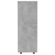 Greatstore Garderobna omara betonsko siva 80x40x110 cm iverna plošča