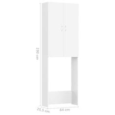 Vidaxl Omara za pralni stroj bela 64x25,5x190 cm