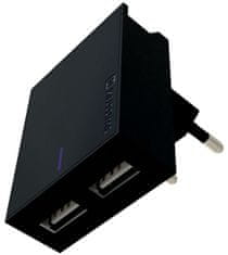 SWISSTEN omrežni adapter Smart Ic 2X Usb 3A Power + podatkovni kabel Usb / Lightning Mfi 1,2 M Black