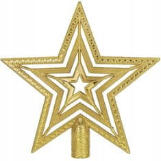 Springos Zvezda za na božično jelko zlata 15 cm
