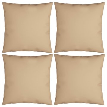 Vidaxl Okrasne blazine 4 kosi bež 40x40 cm blago