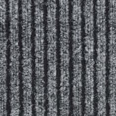 Vidaxl Predpražnik črtast siv 80x120 cm