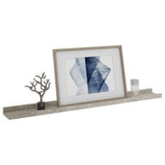 Vidaxl Stenska polica 2 kosa betonsko siva 80x9x3 cm