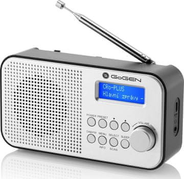 GoGEN radio sprejemnik DAB 300 N, črn/srebrn