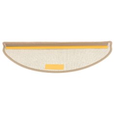 Vidaxl Stopniščne preproge 15 kosov 65x21x4 cm rjave polkrožne velike