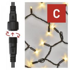 Emos Profi LED povezovalna veriga, črna, 5 m, zunanja/notranja, topla bela