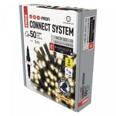 Emos Profi LED povezovalna veriga, črna, 5 m, zunanja/notranja, topla bela