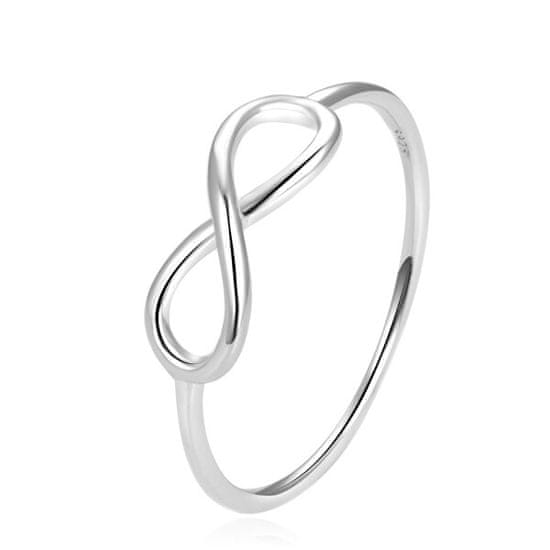 Beneto Eleganten srebrn prstan Infinity AGG357