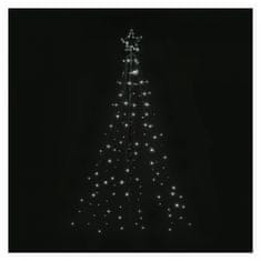 Emos LED božična jelka, kovinska, 180 cm, zunanja/notranja, hladna bela, časovnik
