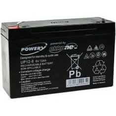POWERY Akumulator UPS Prosilna razsvetljava 6V 12Ah (nadomešča 10Ah) - Powery