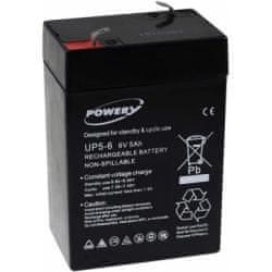 POWERY baterija za Peg Perego Feber Injusa Smoby Diamec otroška vozila 6V 5Ah (nadomešča 4Ah 4,5Ah) - Po