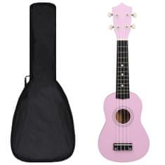 shumee Otroški ukulele soprano s torbo roza 21"