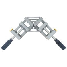 Vidaxl Kotni primež z dvema ročajema 95 mm aluminij