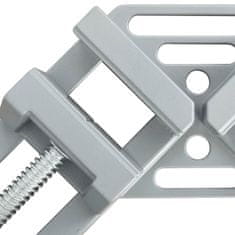 Vidaxl Kotni primež z dvema ročajema 95 mm aluminij