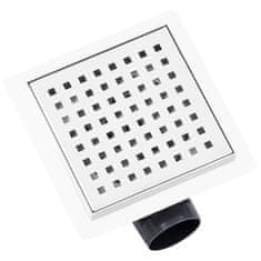 Vidaxl Kanaleta za tuš 15x15 cm nerjaveče jeklo