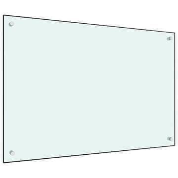 Vidaxl Kuhinjska zaščitna obloga bela 90x60 cm kaljeno steklo