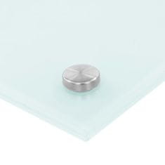 Greatstore Kuhinjska zaščitna obloga bela 70x50 cm kaljeno steklo