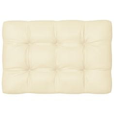 Vidaxl Blazina za kavč iz palet krem 120x80x12 cm