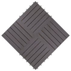 Vidaxl Talne plošče 10 kosov sive 30x30 cm trden akacijev les