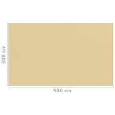 Vidaxl Preproga za šotor 300x500 cm bež