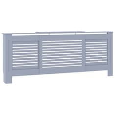 Greatstore Pokrov za radiator MDF siv 205 cm