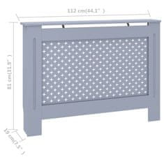 Vidaxl Pokrov za radiator antraciten 112x19x81 cm mediapan