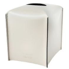 Pinetti Kvadratna škatla za robčke, 12,2 x 10,7 x 12,5 cm, bela