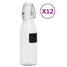 shumee Okrogle steklenice z zamaškom, 12 kosov, 250 ml