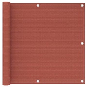 Vidaxl Balkonsko platno terakota 90x600 cm HDPE