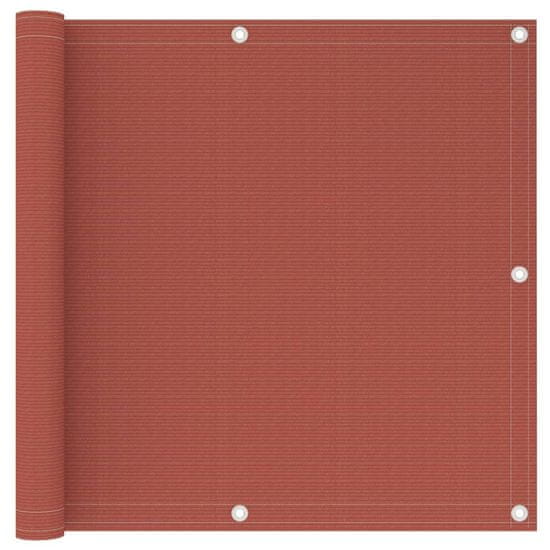 Vidaxl Balkonsko platno terakota 90x500 cm HDPE
