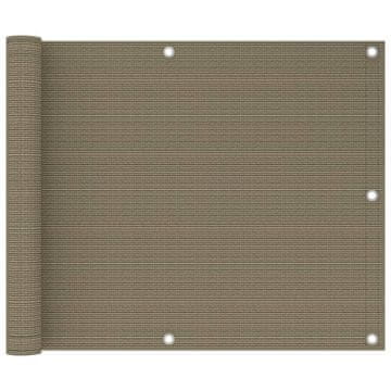 Vidaxl Balkonsko platno taupe 75x300 cm HDPE
