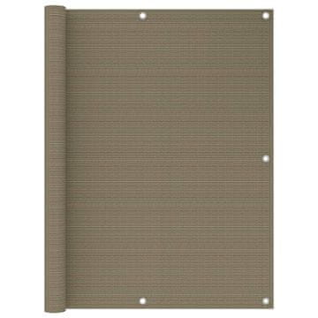 Vidaxl Balkonsko platno taupe 120x500 cm HDPE