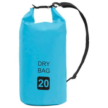 Vidaxl Torba Dry Bag modra 20 L PVC