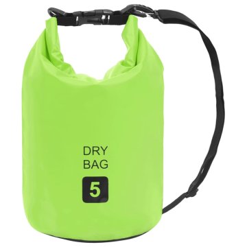 Vidaxl Torba Dry Bag zelena 5 L PVC