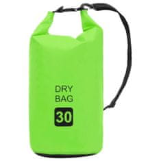 Greatstore Torba Dry Bag zelena 30 L PVC