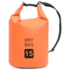 Vidaxl Torba Dry Bag oranžna 15 L PVC