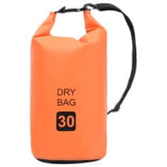 Greatstore Torba Dry Bag oranžna 30 L PVC