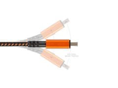 Xtorm Xtreme podatkovni kabel, USB-A 3.0 v USB-C, kevlar, 1.5 m, črno oranžen