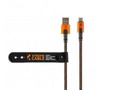 Xtorm Xtreme podatkovni kabel, USB-A 3.0 v USB-C, kevlar, 1.5 m, črno oranžen