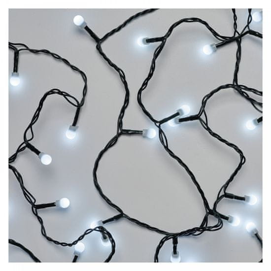 Emos LED božična cherry veriga – kroglice, 20 m, zunanja in notranja, hladna bela, časovnik