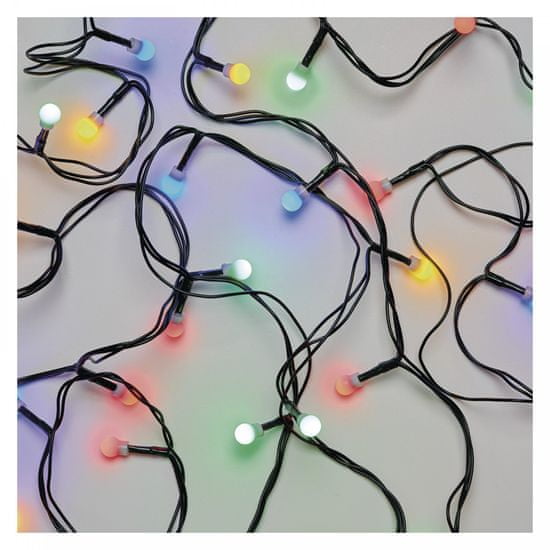 Emos LED božična cherry veriga – kroglice, 48 m, zunanja in notranja, večbarvna, časovnik