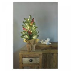 Emos LED božično drevo, 52 cm, 3× AA, notranje, toplo belo, časovnik