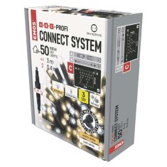 Emos Profi LED ledene sveče, utripajoče, 3 m, zunanje, toplo/hladna bela