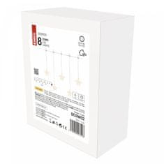 Emos Acrylic Star lučke, 8 LED, bele