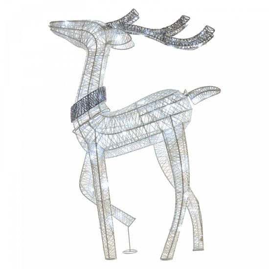 Emos LED severni jelen, 76 cm, notranji, hladno bela, časovnik