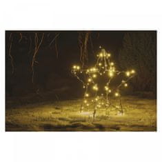 Emos LED božična zvezda kovinska, 56 cm, zunanja/notranja, topla bela