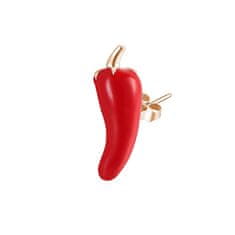 Rosato Pozlačeni enojni uhani Chilli pepper Storie RZO029