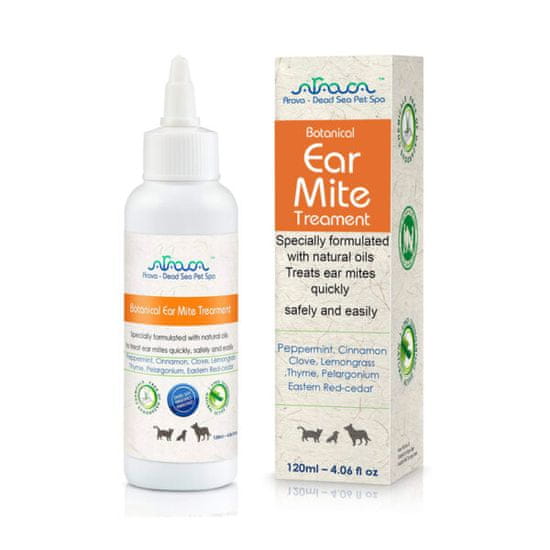 AravaDeadSeaPetSpa Rastlinsko sredstvo proti ušesnim garjam za pse in mačke, 120ml
