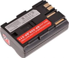 T6 power Baterija Canon BP-508, BP-511, BP-511A, BP-512, BP-514, 1600mAh, 11,8Wh, rjava